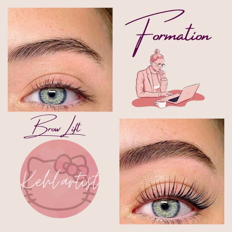 Formation pour apprendre à réaliser un browlift par une esthéticienne diplômée en visio